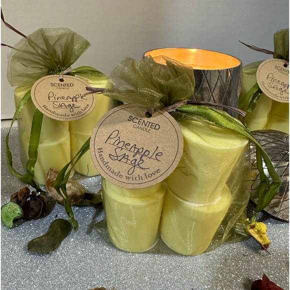 SCENT UNLEASHED, PINEAPPLE SAGE LUXURY HAND POURED SCENTED VOTIVES. - Picture 7 of 7